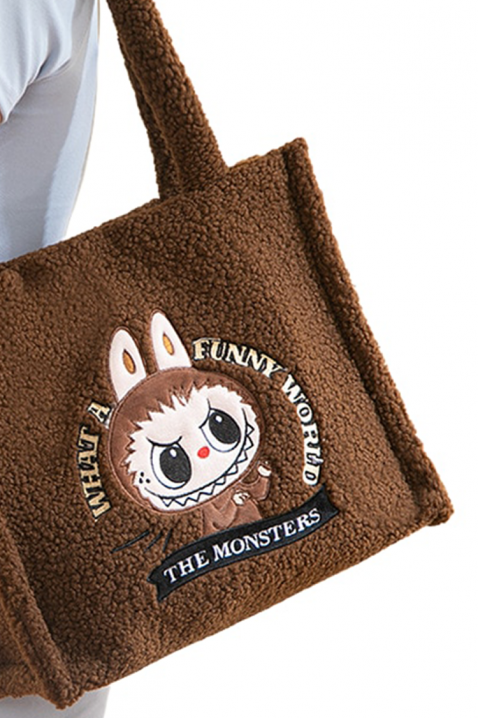 Дамска чанта LABUBU MONSTERS BROWN, Цвят: кафяв, IVET.BG - Твоят онлайн бутик.