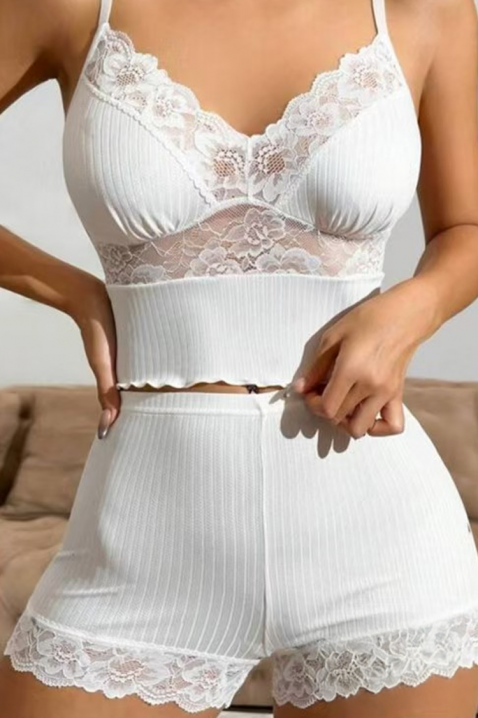 Пижама DLENTINA WHITE, Цвят: бял, IVET.BG - Твоят онлайн бутик.