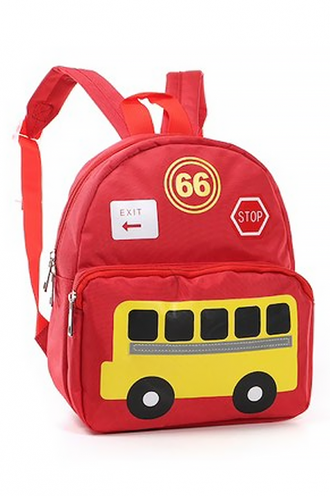 Детска раница BUSCHOOL RED, Цвят: червен, IVET.BG - Твоят онлайн бутик.