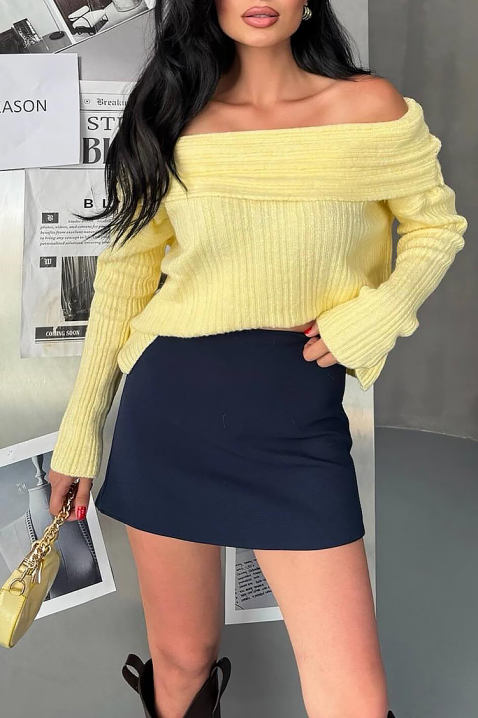 Пуловер POLINADA YELLOW, Цвят: жълт, IVET.BG - Твоят онлайн бутик.
