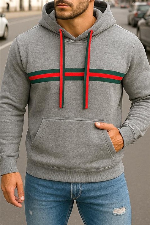 Мъжки суичър BOLMON GREY, Цвят: сив, IVET.BG - Твоят онлайн бутик.
