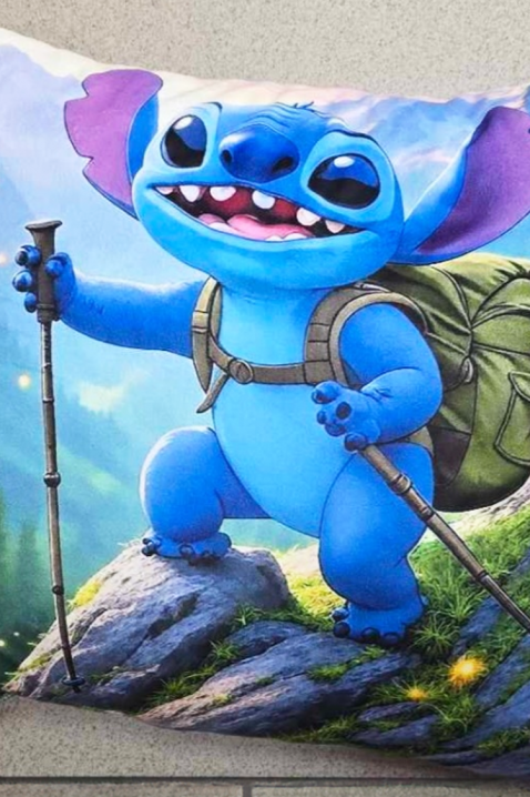 Детска възглавница STITCH HIKE, Цвят: син, IVET.BG - Твоят онлайн бутик.