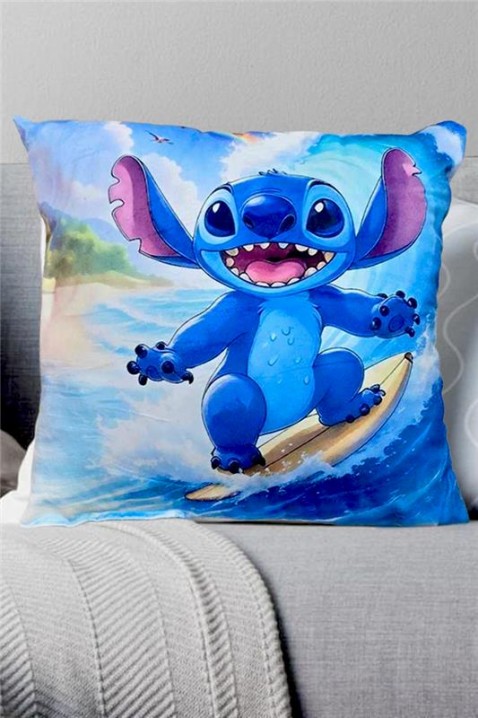 Детска възглавница STITCH SURF, Цвят: син, IVET.BG - Твоят онлайн бутик.