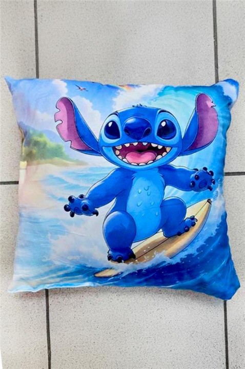 Детска възглавница STITCH SURF, Цвят: син, IVET.BG - Твоят онлайн бутик.