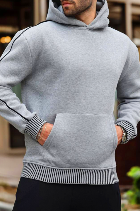 Мъжки суичър BOTEZO GREY, Цвят: сив, IVET.BG - Твоят онлайн бутик.