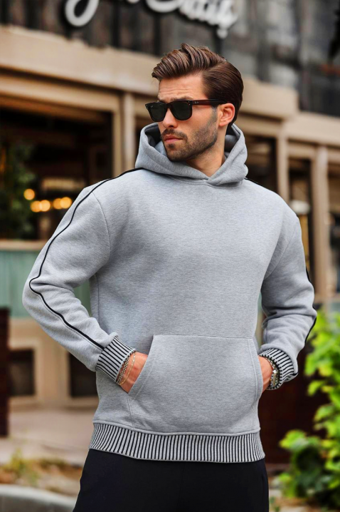 Мъжки суичър BOTEZO GREY, Цвят: сив, IVET.BG - Твоят онлайн бутик.