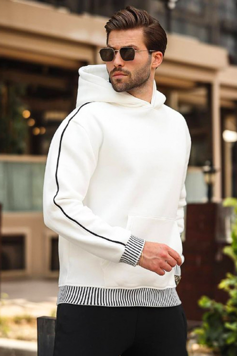 Мъжки суичър BOTEZO WHITE, Цвят: бял, IVET.BG - Твоят онлайн бутик.