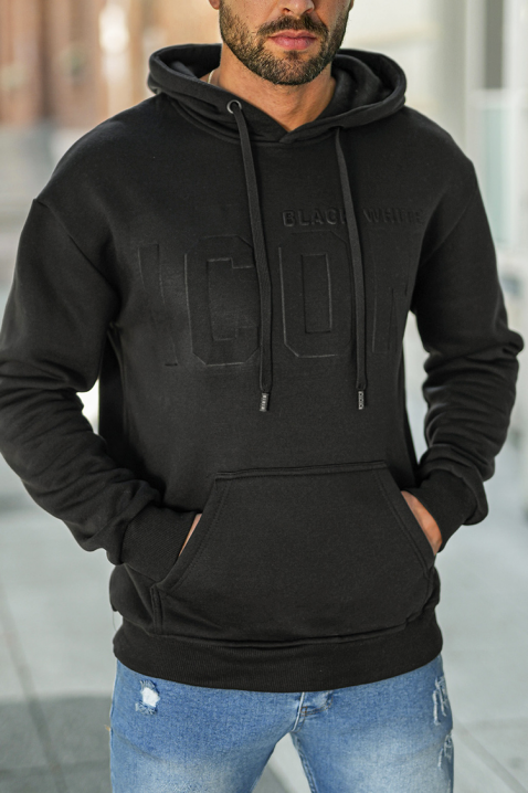 Мъжки суичър DOLFENO BLACK, Цвят: черен, IVET.BG - Твоят онлайн бутик.