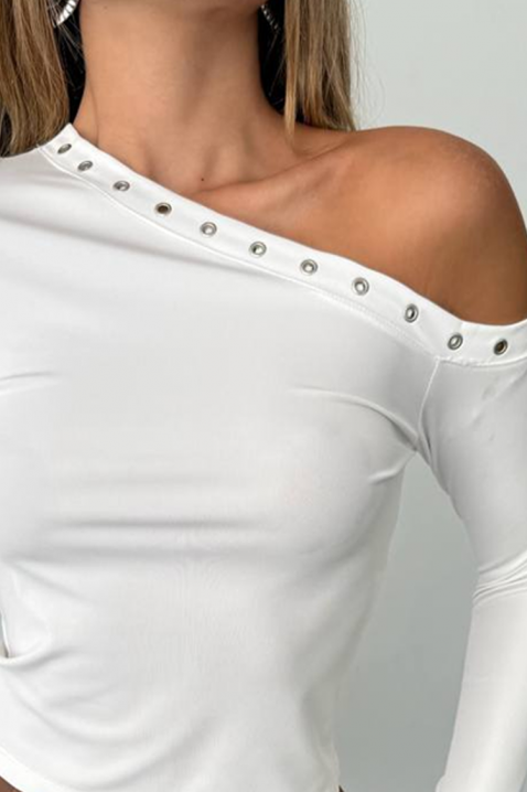 Дамска блуза LAVINDA WHITE, Цвят: бял, IVET.BG - Твоят онлайн бутик.