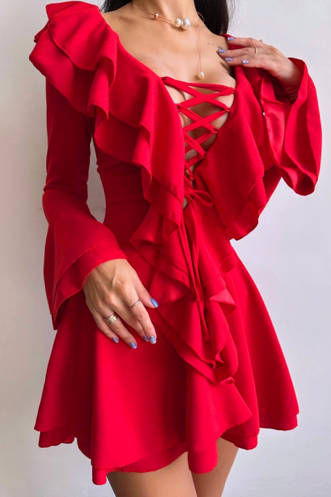 Рокля ZARMOLDA RED, Цвят: червен, IVET.BG - Твоят онлайн бутик.