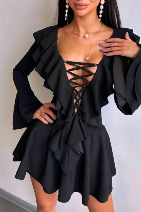 Рокля ZARMOLDA BLACK, Цвят: черен, IVET.BG - Твоят онлайн бутик.