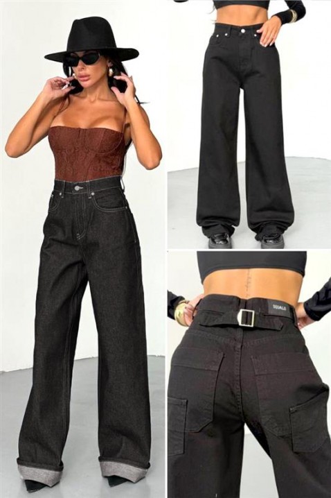 Дънки DENIMZA BLACK, Цвят: черен, IVET.BG - Твоят онлайн бутик.