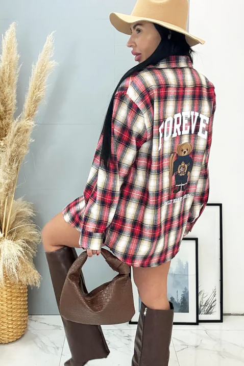 Дамска риза DARLENZA RED, Цвят: червен, IVET.BG - Твоят онлайн бутик.