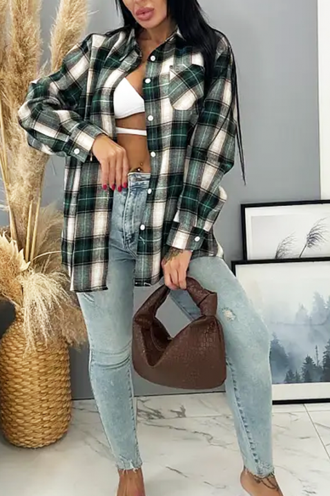 Дамска риза DARLENZA GREEN, Цвят: зелен, IVET.BG - Твоят онлайн бутик.