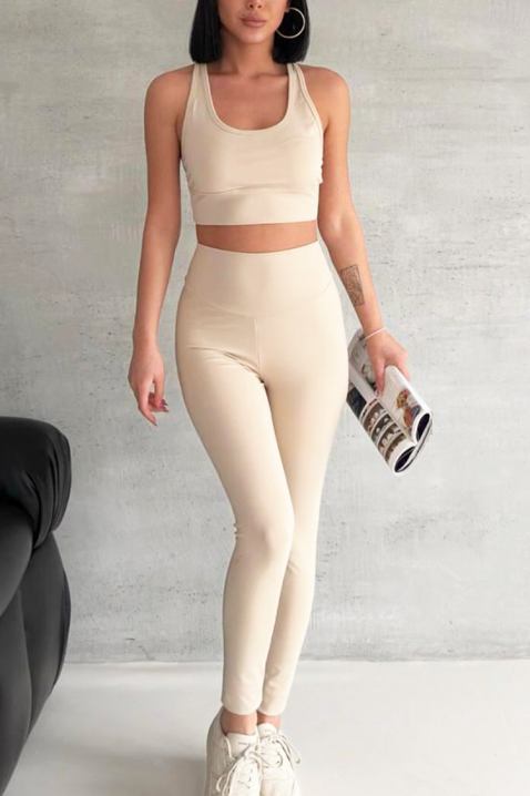 Спортен комплект ZELDORA BEIGE, Цвят: беж, IVET.BG - Твоят онлайн бутик.