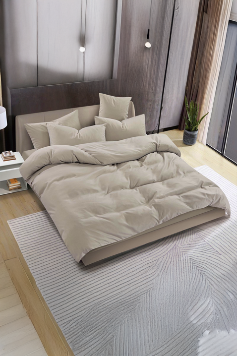 Спален комплект SOLPESA BEIGE 160x200 cm памук - 3 части, Цвят: беж, IVET.BG - Твоят онлайн бутик.