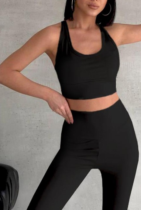 Спортен комплект ZELDORA BLACK, Цвят: черен, IVET.BG - Твоят онлайн бутик.