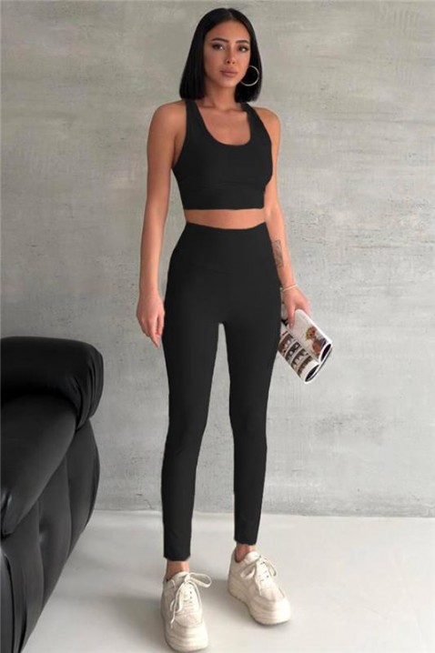 Спортен комплект ZELDORA BLACK, Цвят: черен, IVET.BG - Твоят онлайн бутик.