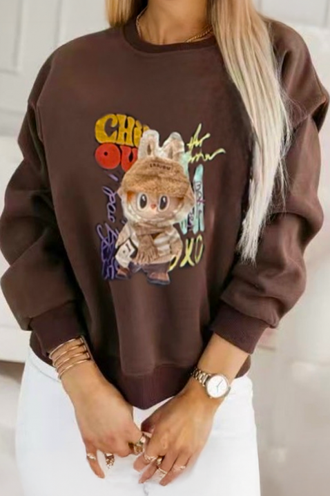 Дамска блуза LABRONZA BROWN, Цвят: кафяв, IVET.BG - Твоят онлайн бутик.