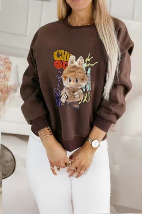 Дамска блуза LABRONZA BROWN, Цвят: кафяв, IVET.BG - Твоят онлайн бутик.