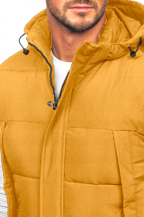 Мъжки елек KONEKTO YELLOW, Цвят: жълт, IVET.BG - Твоят онлайн бутик.
