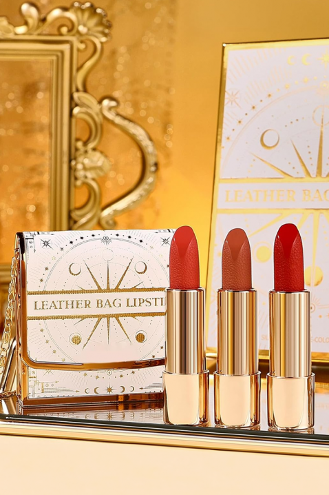 Комплект червила с матов ефект LEATHER BAG LipstickIVET.BG - Твоят онлайн бутик.