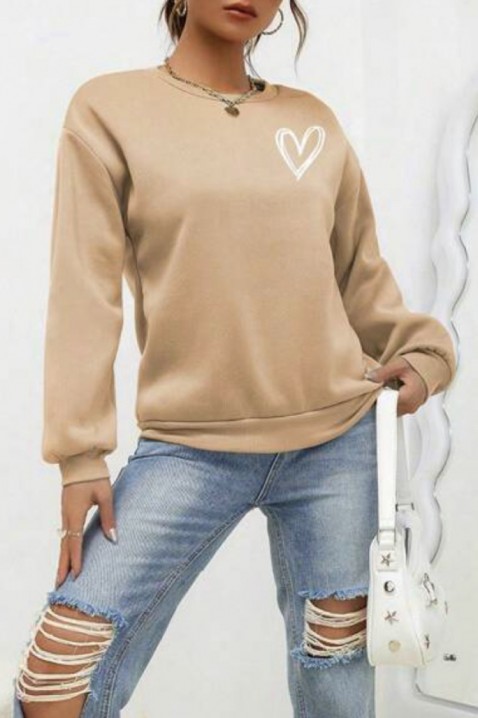Дамска блуза BRENOLZA BEIGE, Цвят: беж, IVET.BG - Твоят онлайн бутик.