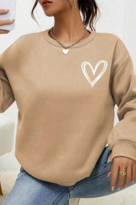 Дамска блуза BRENOLZA BEIGE, Цвят: беж, IVET.BG - Твоят онлайн бутик.