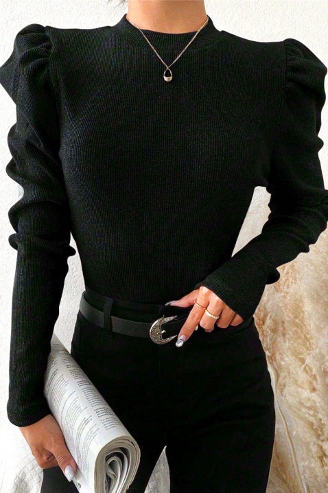 Дамска блуза ZLAMENZA BLACK, Цвят: черен, IVET.BG - Твоят онлайн бутик.