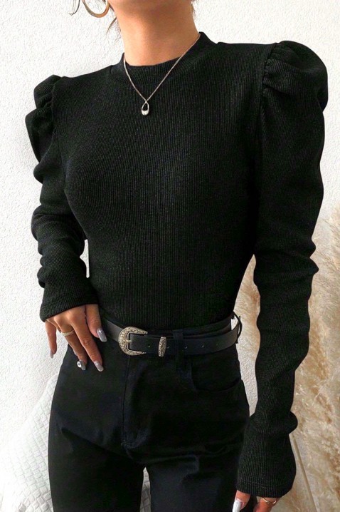 Дамска блуза ZLAMENZA BLACK, Цвят: черен, IVET.BG - Твоят онлайн бутик.