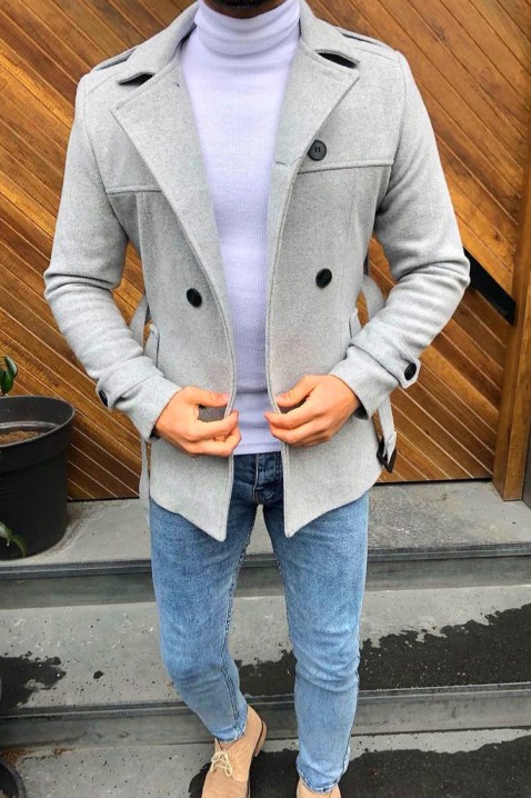 Мъжко палто TORONTO GREY, Цвят: сив, IVET.BG - Твоят онлайн бутик.