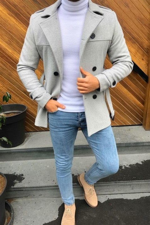Мъжко палто TORONTO GREY, Цвят: сив, IVET.BG - Твоят онлайн бутик.