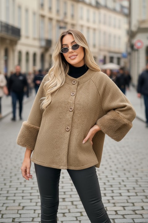 Палто KRENINA BEIGE, Цвят: беж, IVET.BG - Твоят онлайн бутик.