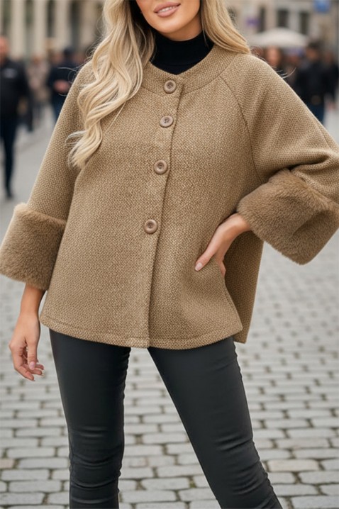Палто KRENINA BEIGE, Цвят: беж, IVET.BG - Твоят онлайн бутик.