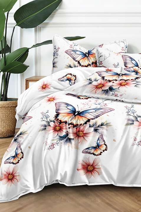 Спален комплект ZIOTERFA 200x220 cm памук - 4 части, Цвят: бял, IVET.BG - Твоят онлайн бутик.