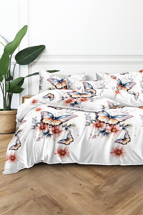 Спален комплект ZIOTERFA 200x220 cm памук - 4 части, Цвят: бял, IVET.BG - Твоят онлайн бутик.