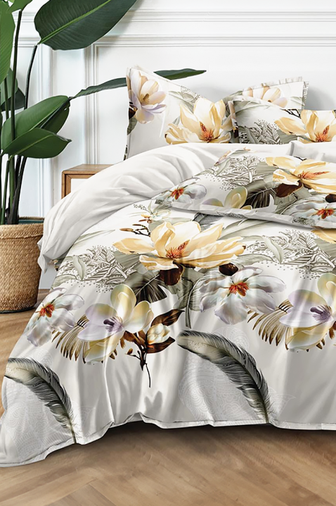 Спален комплект VODELMEA 200x220 cm памук - 4 части, Цвят: сив, IVET.BG - Твоят онлайн бутик.