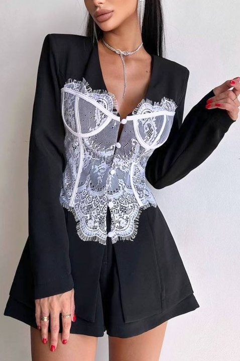 Комплект RENESANSA BLACK, Цвят: черен, IVET.BG - Твоят онлайн бутик.