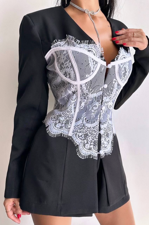 Комплект RENESANSA BLACK, Цвят: черен, IVET.BG - Твоят онлайн бутик.