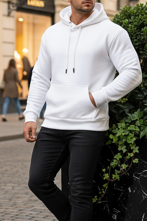 Мъжки суичър REJERO WHITE, Цвят: бял, IVET.BG - Твоят онлайн бутик.
