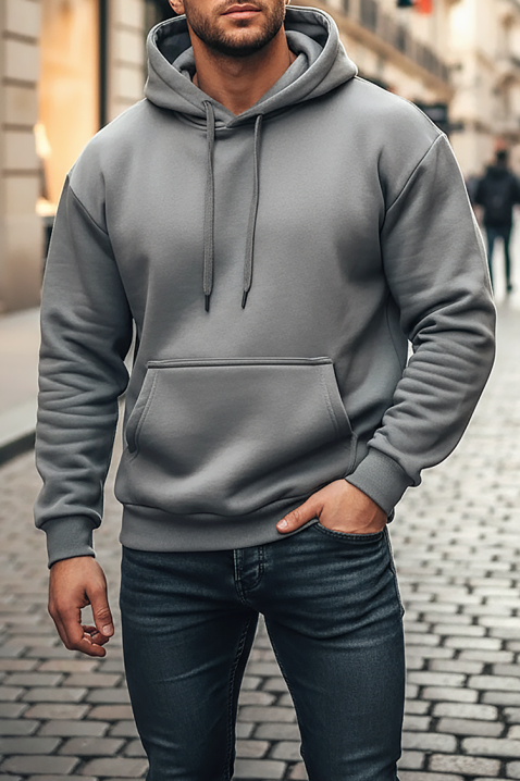 Мъжки суичър REJERO GREY, Цвят: сив, IVET.BG - Твоят онлайн бутик.