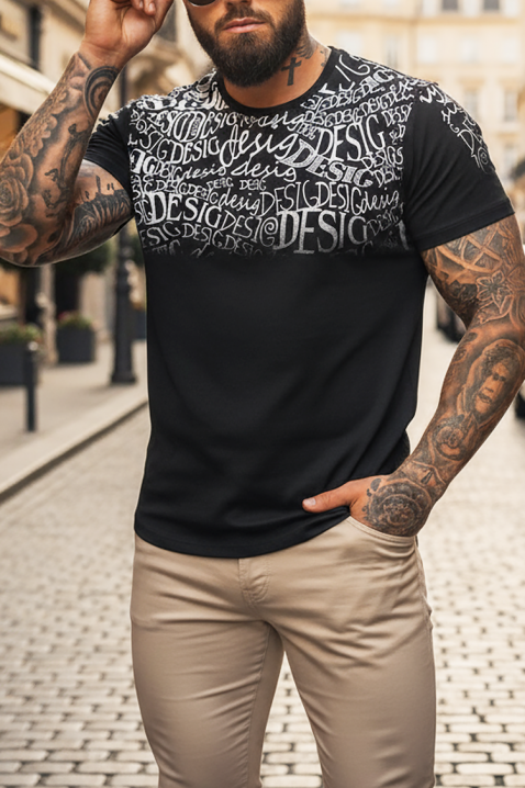 Мъжка тениска REBELFO BLACK, Цвят: черен, IVET.BG - Твоят онлайн бутик.