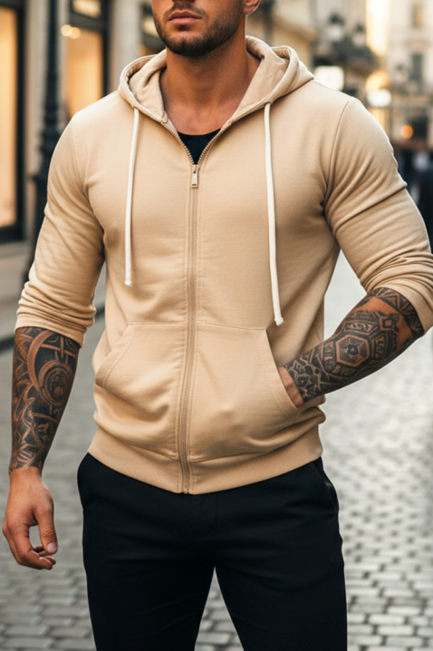 Мъжки суичър VONTEZO BEIGE, Цвят: беж, IVET.BG - Твоят онлайн бутик.