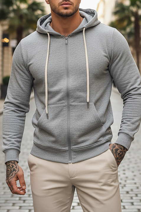 Мъжки суичър VONTEZO GREY, Цвят: сив, IVET.BG - Твоят онлайн бутик.