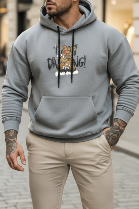 Мъжки суичър REBERGO GREY, Цвят: сив, IVET.BG - Твоят онлайн бутик.