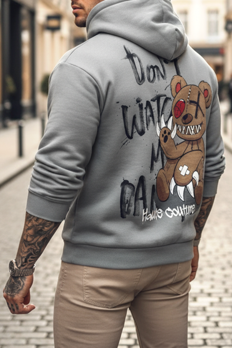 Мъжки суичър REBERGO GREY, Цвят: сив, IVET.BG - Твоят онлайн бутик.