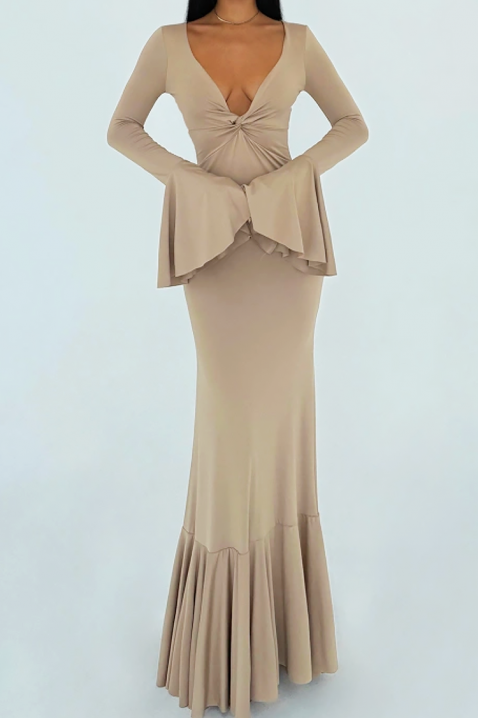 Рокля LENZEDA BEIGE, Цвят: беж, IVET.BG - Твоят онлайн бутик.