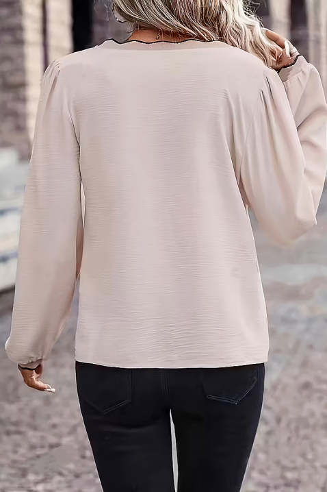 Дамска блуза BIOFEHA BEIGE, Цвят: беж, IVET.BG - Твоят онлайн бутик.