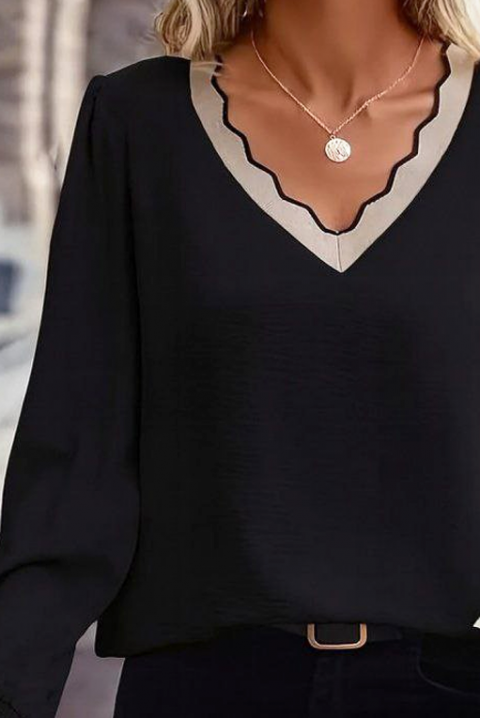 Дамска блуза BIOFEHA BLACK, Цвят: черен, IVET.BG - Твоят онлайн бутик.
