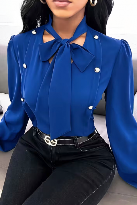Дамска блуза TIOFEGA BLUE, Цвят: син, IVET.BG - Твоят онлайн бутик.